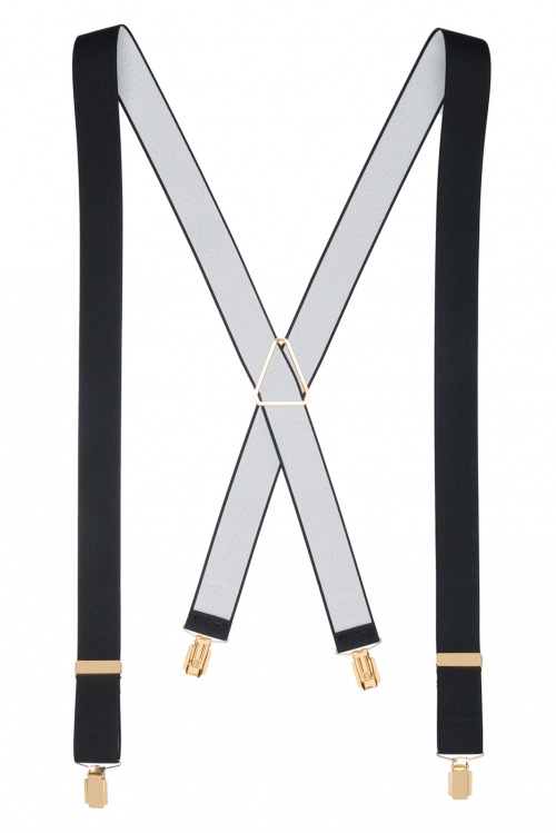 Bretelle Per Pantaloni Manditions - Elastiche 35mm, 4 Clip Oro, Disponibili Varie Taglie E Colori
