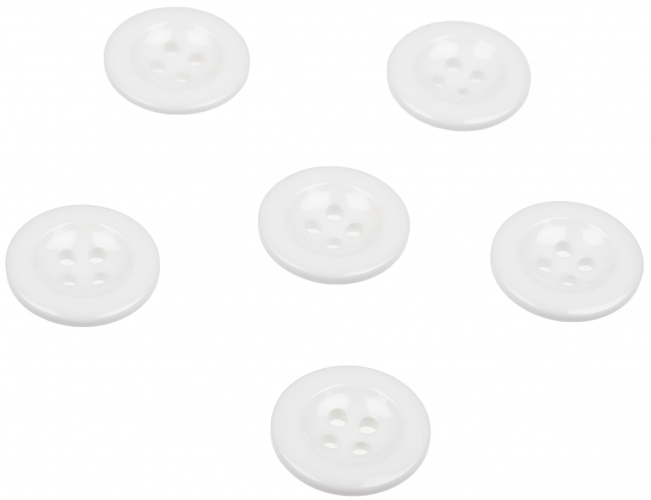 Pack of 6 Sew On Buttons for Trousers for Button On Braces in 6 Colours