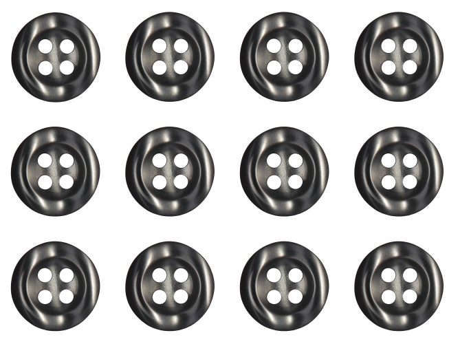Pack of 12 Smoke Grey 18L 11mm Shirt Buttons - Gents Shop