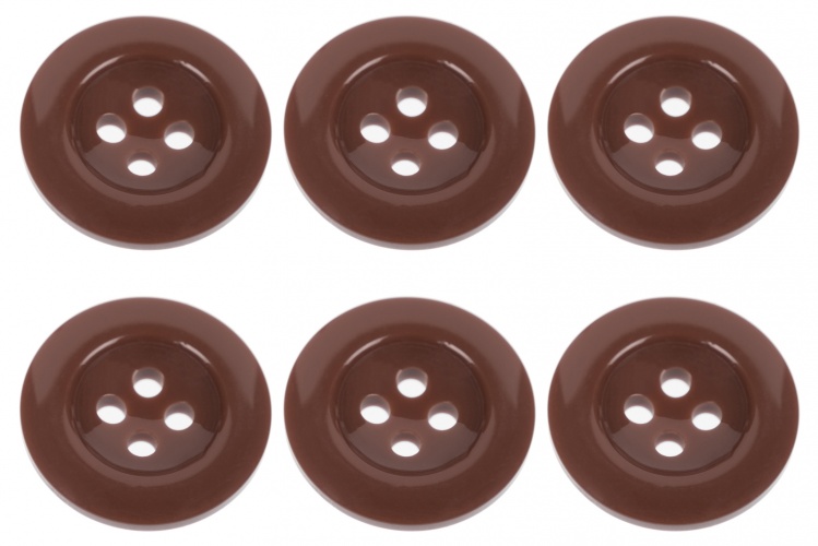 Pack of brown Sew on Buttons for Trouser Braces Gents Shop