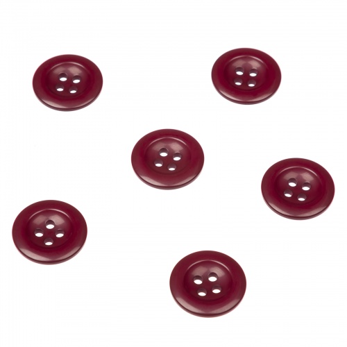 Pack of 6 Burgundy Buttons for Braces Trousers Gents Shop