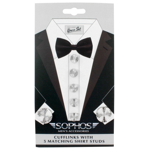 Silver Dress Shirt Studs & Cufflinks for Shirts Gents Shop