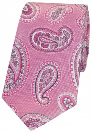 Luxury Pink Paisley Tie
