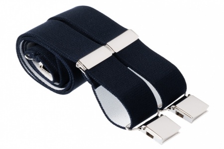 Bretelle A Clip Uomo Rigate Larghe 35mm - Regolabili (Bordeaux/Navy)