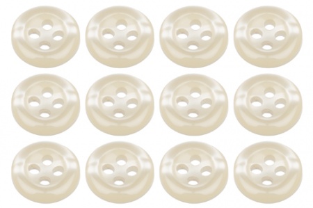 Pack of 12 Natural 18L 11mm Buttons for Shirts