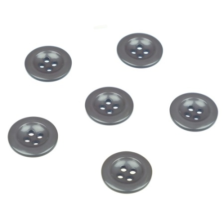 Pack of 6 Grey Sew on Buttons for Braces Trousers