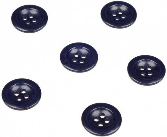 Pack of 6 Navy Blue Trouser Brace Buttons