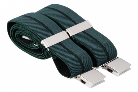 Peacock Green Trouser Braces With Large Strong Clips