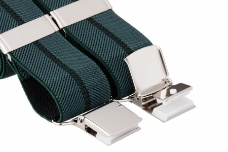 Peacock Green Trouser Braces With Large Strong Clips