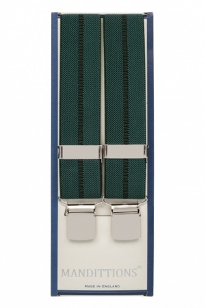 Peacock Green Trouser Braces With Large Strong Clips