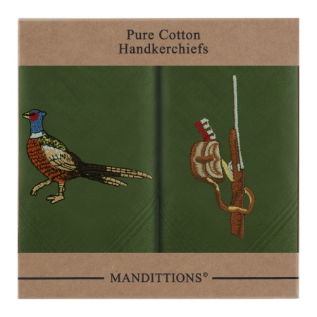 Elegant Extras Tractor Handkerchief Gift Set – 100% Cotton – Men’s Novelty Red Hanky