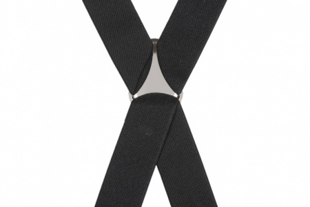 black suspenders black tie