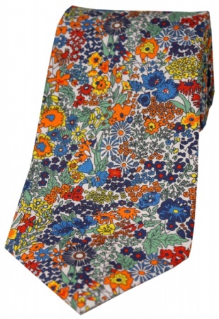 Posh and Dandy Multi Coloured Floral Silk Tie