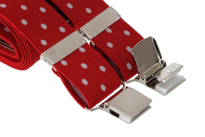 Elastic Adjustable Suspenders Unisex Solid Red Adjustable Pants Suspenders - 2.3CM Wide Elastic Braces For Wedding Or Casual Wear Button End Suspenders - Foto 10