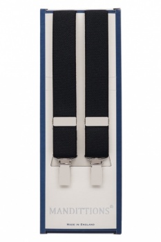 25mm Slim Black Trouser Braces