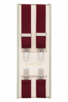 25mm Slim Burgundy Trouser Braces