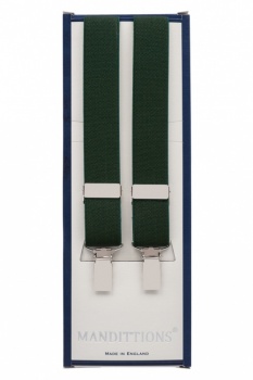 25mm Slim Green Trouser Braces