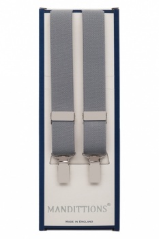 25mm Slim Light Grey Trouser Braces