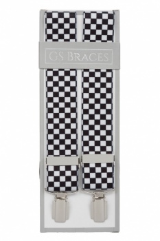 Black and White Checkered Braces