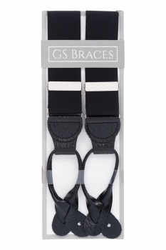 Black Button On Trouser Braces