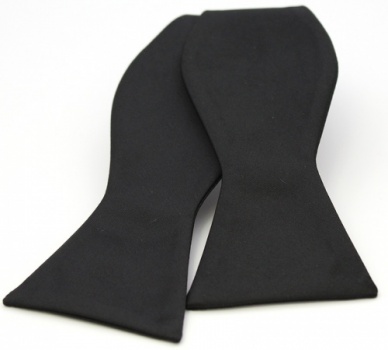 Black Silk Self Tie Bow Tie