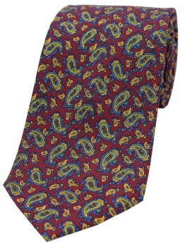 Burgundy Wine Paisley Luxury Silk Tie