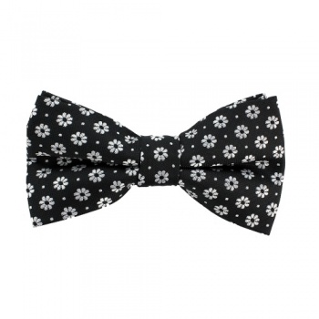 Floral Bow Tie Black