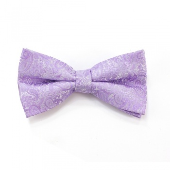 Lilac Paisley Bow Tie