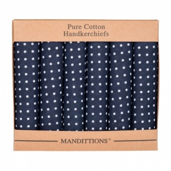 Navy Blue Spotted Hankies