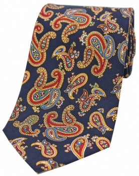 Blue Vintage Paisley Luxury Silk Tie