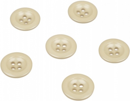 Pack of 6 Beige Trouser Brace Buttons