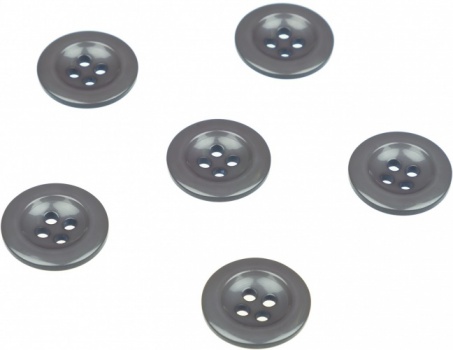 Pack of 6 Grey Sew on Buttons for Braces Trousers