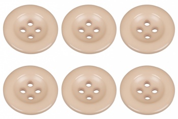 Pack of 6 Latte Trouser Brace Buttons