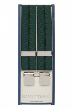 Peacock Green Trouser Braces With Large Strong Clips