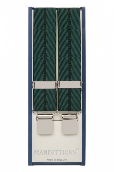 Peacock Green Trouser Braces With Large Strong Clips