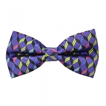 Purple Cubes Bow Tie