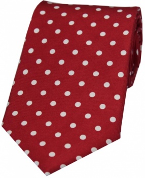 Red and White Polka Dot Tie