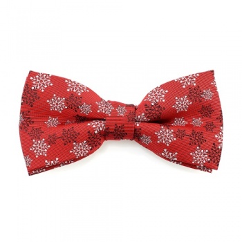 Red Snowflake Bow Tie