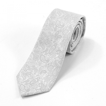 Silver Paisley Tie