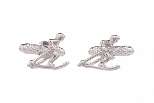 Skier Skiing Cufflinks
