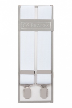 Outlet Non Pristine Y Clip Braces White