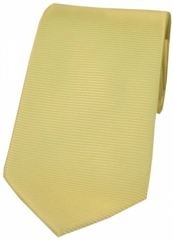 Yellow Horizontal Ribbed Polyester Tie
