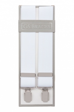 Y Clip Braces White